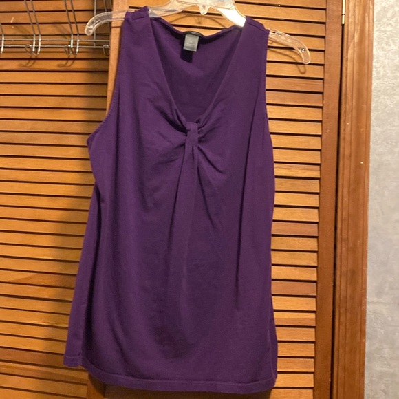 Ann Taylor Tops - Ann Taylor Purple XL W18 L26 - Cotton/Spandex